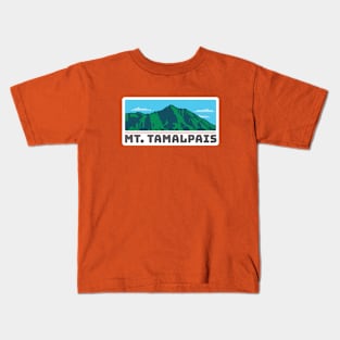 Mt. Tamalpais in a white rectangle Kids T-Shirt